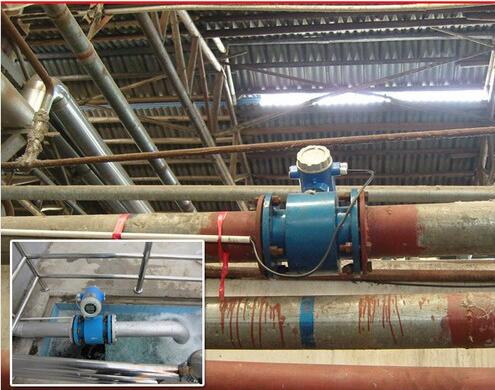 電磁流量計安裝現(xiàn)場
